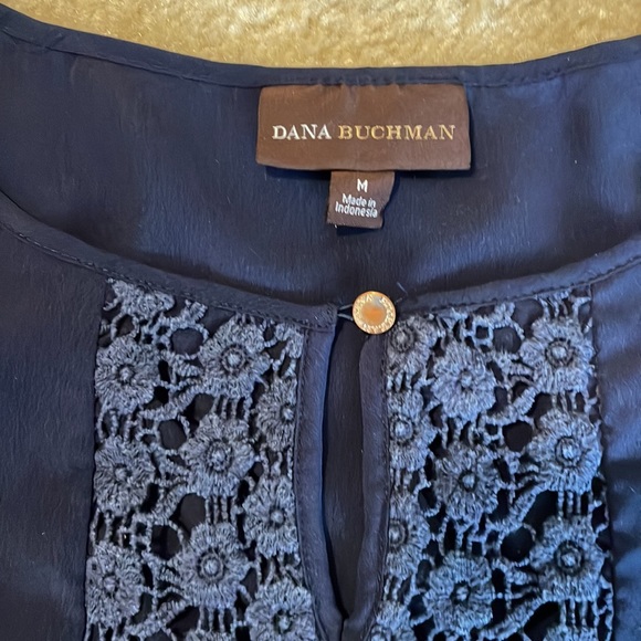 Dana Buchman Size L LaceTrimmed Long Sleeve Top - Picture 2 of 9